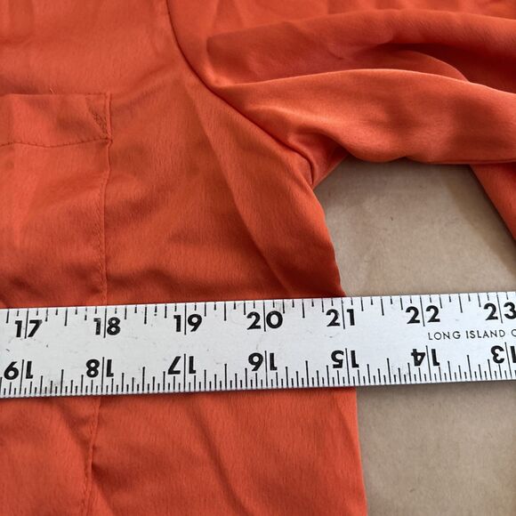 Nasty Gal Orange Button Up Shirt Top Blouse Size 8 - Picture 4 of 6